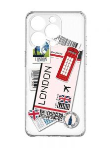 Прозорий чохол із захистом камери на iPhone 15 Pro Max :: Подорожі. Лондон (принт 326)