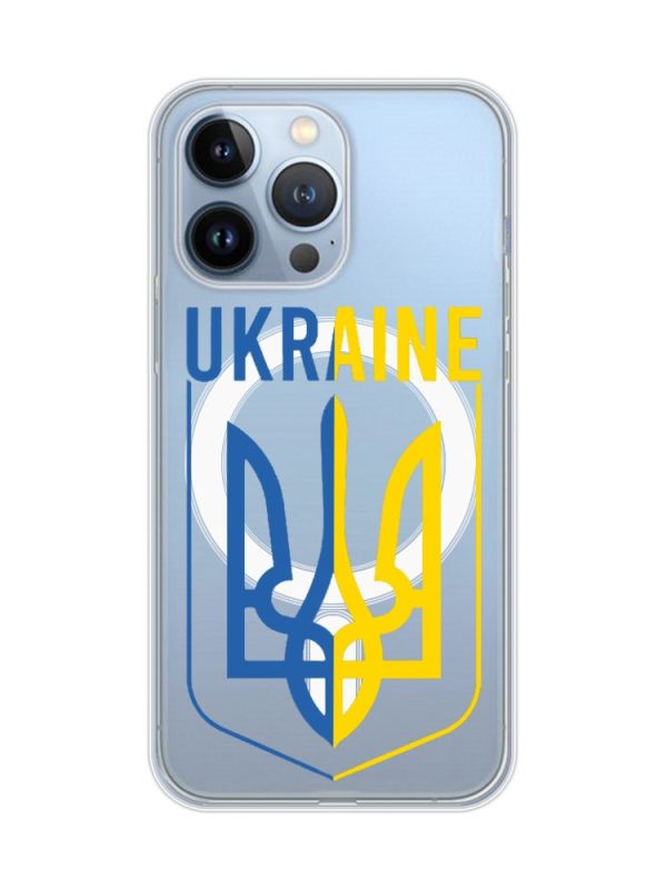 Магнітний чохол на iPhone 13 Pro (6.1) із підтримкою MagSafe :: Тризуб (патріотичний принт 254)