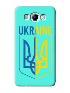 Матовий бірюзовий чохол на Samsung Galaxy J7(2016) J710 :: Тризуб (патріотичний принт 254)