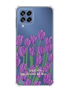 Чохол з потовщеними кутами на Samsung Galaxy M53 (M536) 5G :: Тюльпани (принт 265)