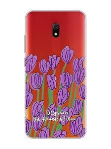 Прозорий чохол на Xiaomi Redmi 8A :: Тюльпани (принт 265)