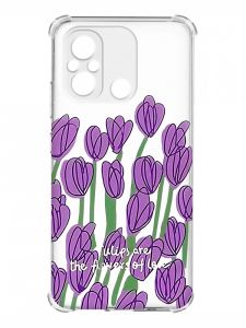 Чохол з потовщеними кутами на Xiaomi Redmi 12C :: Тюльпани (принт 265)