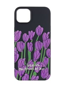 Матовий чорний чохол на Apple iPhone 14 Plus :: Тюльпани (принт 265)