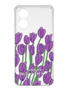 Чохол із потовщеними кутами на Oppo A17 :: Тюльпани (принт 265)