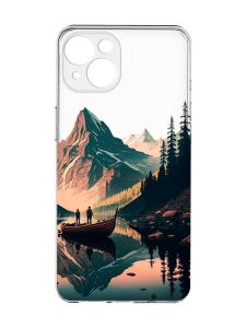 Прозорий чохол із захистом камер на iPhone 15 :: Човен. Пейзаж (принт 246)