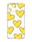 Прозорий чохол із захистом камер на iPhone 15 :: Сердечка жовті (принт 259)