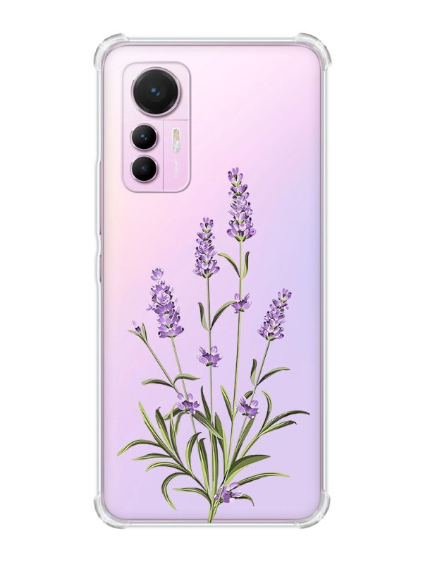 Чохол з потовщеними кутами на Xiaomi 12 Lite :: Гілочки лаванди (принт 266)