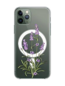 Магнітний чохол на iPhone 12/12 Pro із підтримкою MagSafe :: Гілочки лаванди (принт 266)