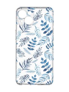 Прозорий чохол із захистом камер на iPhone 15 :: Рослинний фон (принт 276)