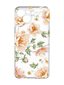 Прозорий чохол із захистом камер на iPhone 15 :: Квіти пастельні (принт 277)