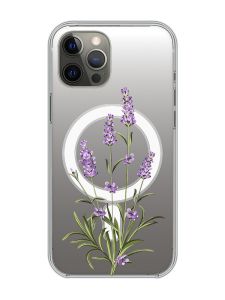 Магнітний чохол на iPhone 12 Pro Max із підтримкою MagSafe :: Гілочки лаванди (принт 266)