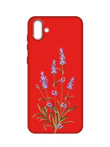 Матовий червоний чохол на Samsung Galaxy A04 :: Гілочки лаванди (принт 266)