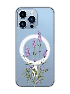 Магнітний чохол на iPhone 13 Pro Max із підтримкою MagSafe :: Гілочки лаванди (принт 266)