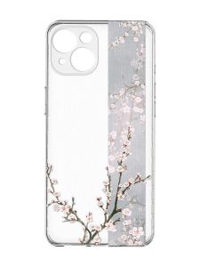 Прозорий чохол із захистом камер на iPhone 15 :: Квітуча сакура (принт 285)