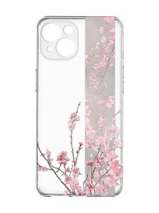 Прозорий чохол із захистом камер на iPhone 15 :: Сакура у цвіті (принт 286)