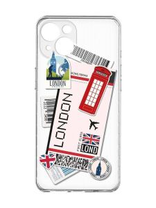 Прозорий чохол із захистом камер на iPhone 15 :: Подорожі. Лондон (принт 326)