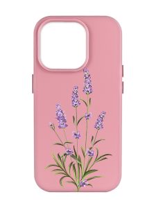 Матовий рожевий чохол на Apple iPhone 14 Pro Max :: Гілочки лаванди (принт 266)