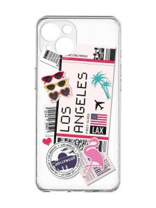 Прозорий чохол із захистом камер на iPhone 15 :: Подорожі. Лос-Анджелес (принт 328)