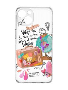 Прозорий чохол із захистом камер на iPhone 15 :: Настрій подорожувати (принт 329)