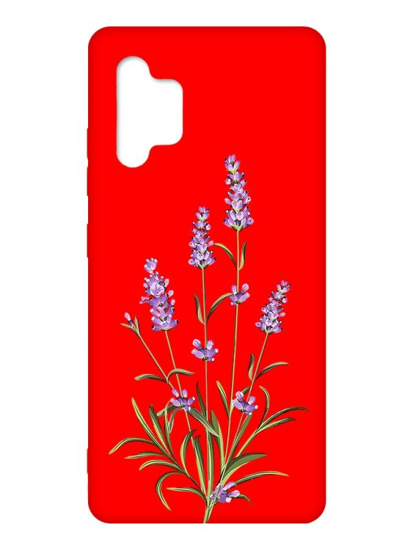 Матовий червоний чохол на Samsung Galaxy A32 :: Гілочки лаванди (принт 266)