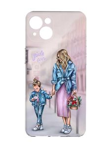 Чохол із захистом камер на iPhone 15 :: Мама і донька (принт 56)