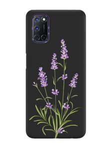 Матовий чорний чохол на Oppo A52/A72/A92 :: Гілочки лаванди (принт 266)