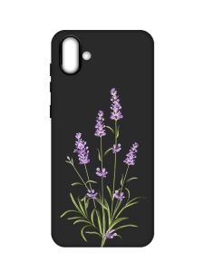 Матовий чорний чохол на Samsung Galaxy A04 :: Гілочки лаванди (принт 266)