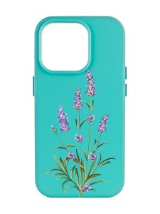 Матовий бірюзовий чохол на Apple iPhone 14 Pro Max :: Гілочки лаванди (принт 266)