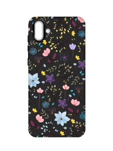 Матовий чорний чохол на Samsung Galaxy A04 :: Квітковий фон (принт 267)