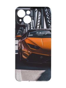 Чохол із захистом камер на iPhone 15 :: Авто помаранчеве (принт 237)