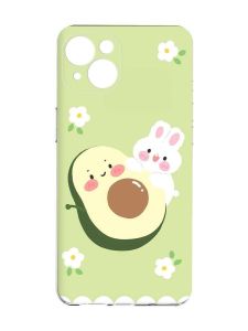 Чохол із захистом камер на iPhone 15 :: Авокадо і зайченя (принт 311)