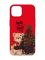 Матовий червоний чохол на Apple iPhone 14 :: Дівчина з ведмедиком (принт 188)