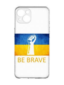 Прозорий чохол із захистом камер на iPhone 15 Plus :: Мужність Україна (принт 42)