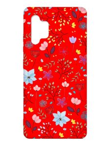 Матовий червоний чохол на Samsung Galaxy A32 :: Квітковий фон (принт 267)