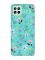 Матовий бірюзовий чохол на Samsung Galaxy M32/M22/A22 4G :: Квітковий фон (принт 267)