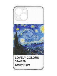 Прозорий чохол із захистом камер на iPhone 15 Plus :: Зоряна ніч (принт 74)