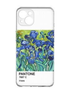 Прозорий чохол із захистом камер на iPhone 15 Plus :: Іриси (принт 75)