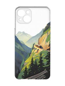 Прозорий чохол із захистом камер на iPhone 15 Plus :: Пейзаж. Гори (принт 87)