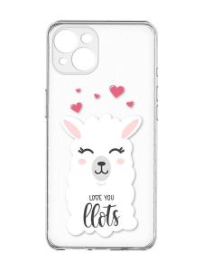 Прозорий чохол із захистом камер на iPhone 15 Plus :: Лама (принт 94)