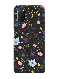 Матовий чорний чохол на Oppo A52/A72/A92 :: Квітковий фон (принт 267)