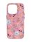 Матовий рожевий чохол на Apple iPhone 14 Pro Max :: Квітковий фон (принт 267)