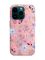 Матовий рожевий чохол на Apple iPhone 14 Pro :: Квітковий фон (принт 267)