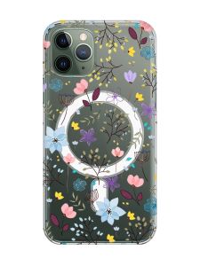 Магнітний чохол на iPhone 12/12 Pro із підтримкою MagSafe :: Квітковий фон (принт 267)