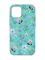 Матовий бірюзовий чохол на Apple iPhone 12/12 Pro (6.1) :: Квітковий фон (принт 267)