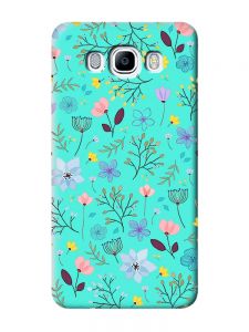 Матовий бірюзовий чохол на Samsung Galaxy J7(2016) J710 :: Квітковий фон (принт 267)