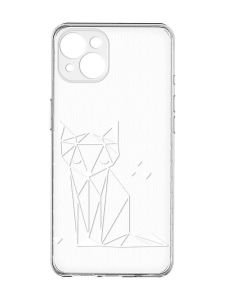 Прозорий чохол із захистом камер на iPhone 15 Plus :: Лисиця (принт 127)