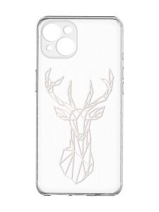 Прозорий чохол із захистом камер на iPhone 15 Plus :: Олень (принт 129)