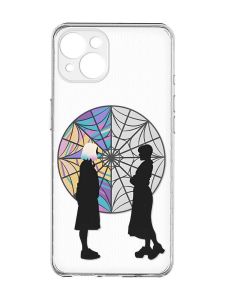 Прозорий чохол із захистом камер на iPhone 15 Plus :: Силуети. Венздей (принт 210)