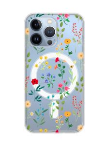 Магнітний чохол на iPhone 13 Pro (6.1) із підтримкою MagSafe :: Квітковий фон (принт 269)