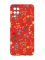 Матовий червоний чохол на Samsung Galaxy A12 :: Квітковий фон (принт 269)